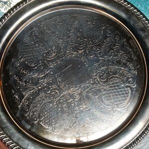 Vintage Silverplate Hollowware 15" tray by Leonard Silver MFG.